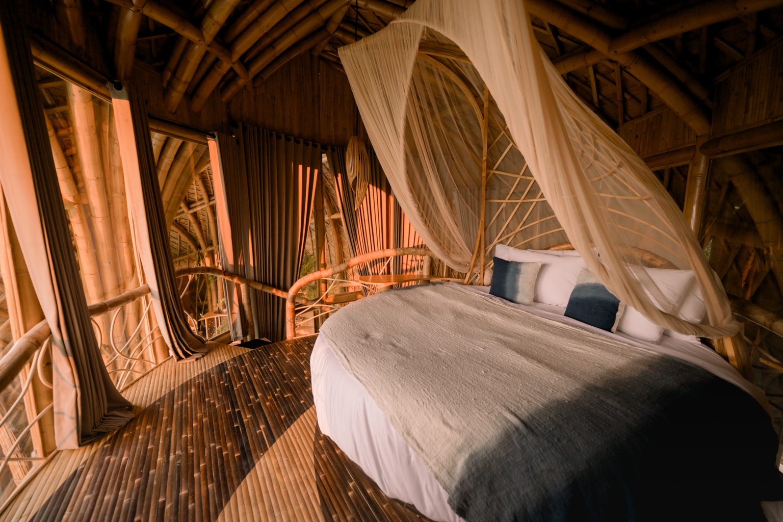 The open main loft bedroom at The Orca Sanctuary